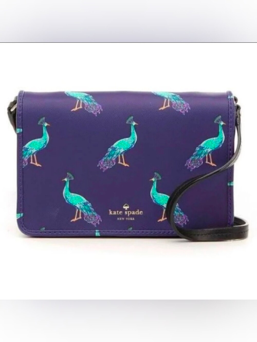 NWT Kate Spade Peacock Print Crossbody Bag